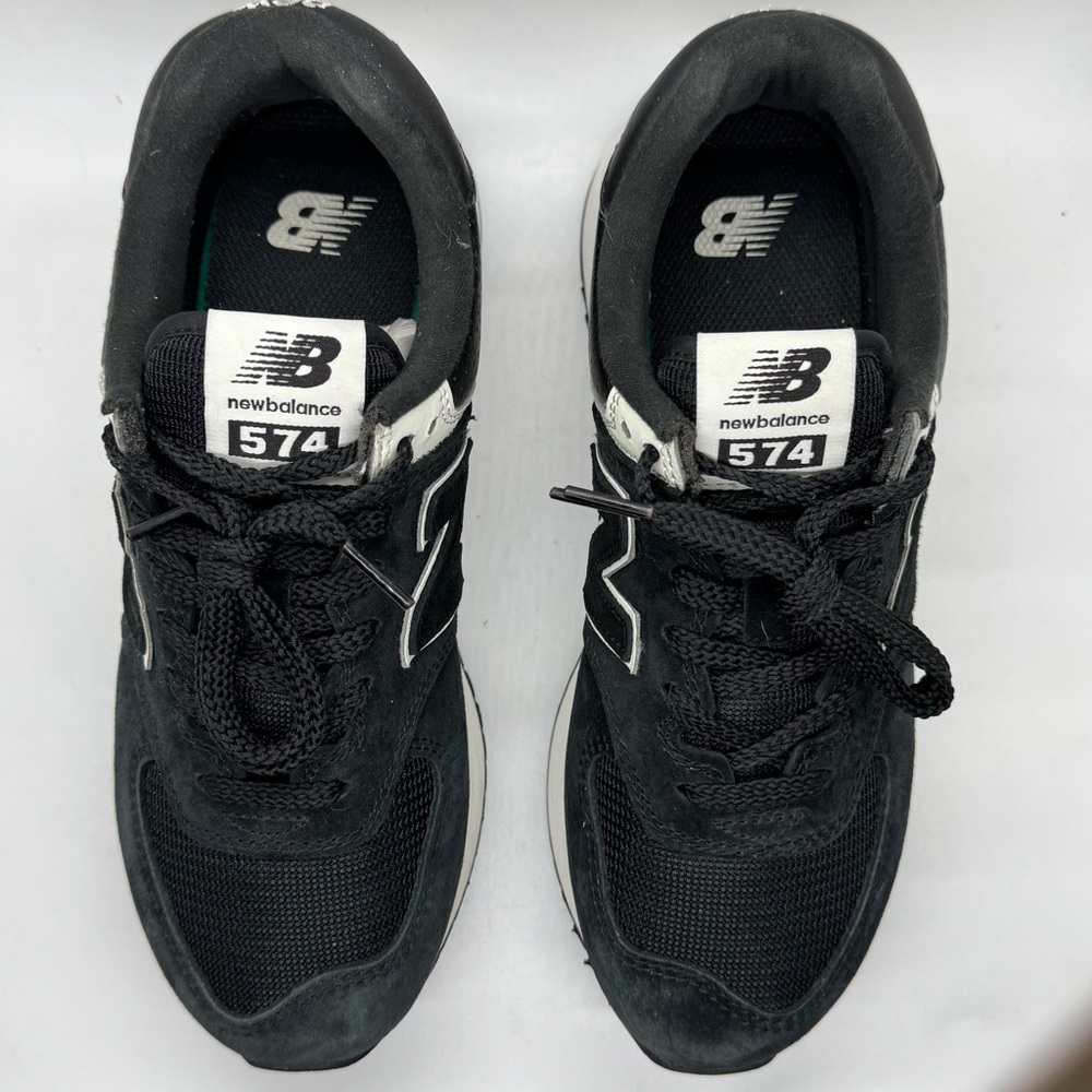 New Balance 574 Womens Black White Platform Sneakers Shoes WL574ZAB Size 8 - Picture 7 of 12